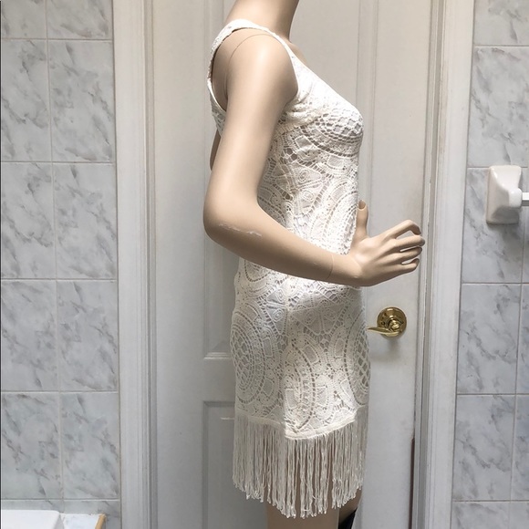 IVORY LACE FRINGE DRESS - Picture 5 of 8